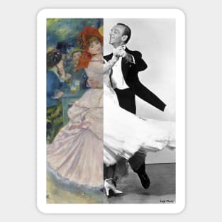 Dance at Bougival. by Pierre-Auguste Renoir and Fred Astaire Sticker